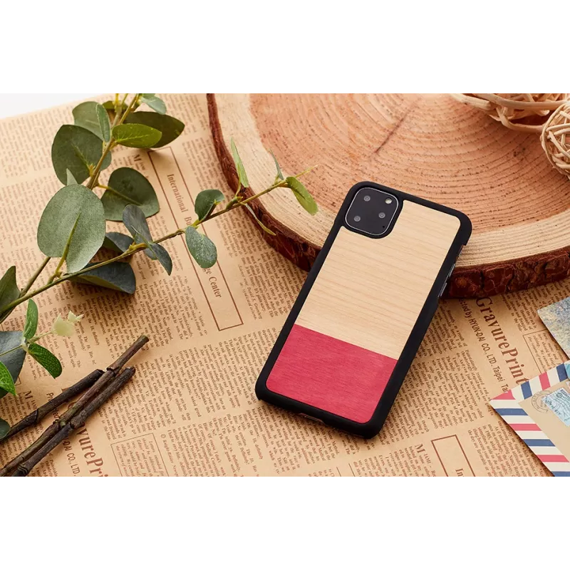 Dėklas iPhone 11 Pro, juodas, medžio ir polikarbonato, man and wood