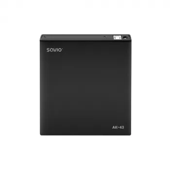 Išorinis plonas DVD±RW įrenginys SAVIO AK-43, USB 2.0, juodas, palaiko CD/DVD skaitymą ir rašymą (24x CD, 8x DVD)