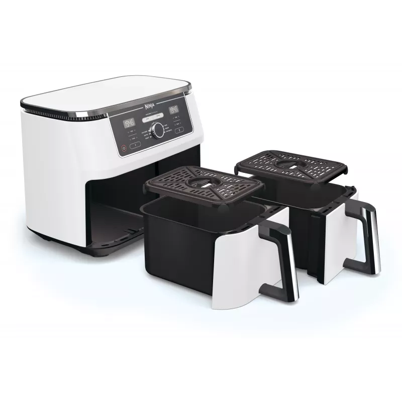 Karšto oro gruzdintuvė Ninja AF400EU Double 9,5 L 2470 W Balta, sukamieji ir liečiamieji valdikliai