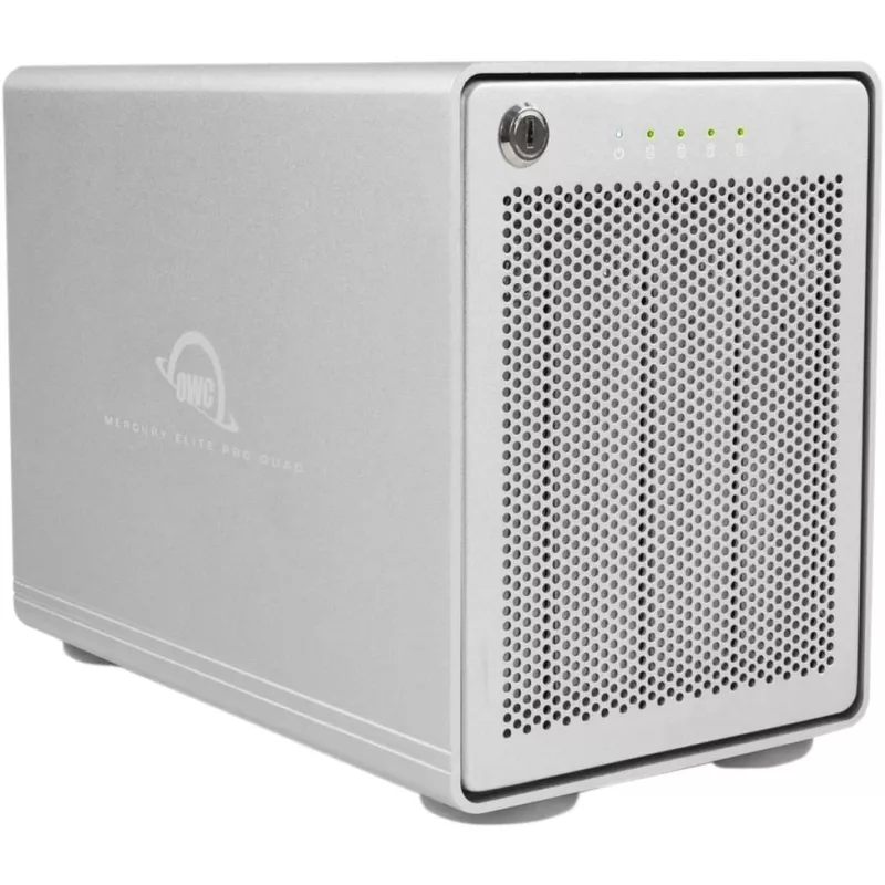 Mercury Elite Pro Quad, sidabrinė diskų dėžė, USB 3.2 Gen 2, tinkama RAID