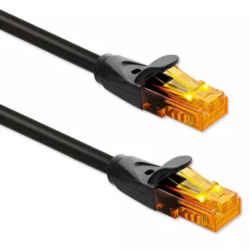 Ethernet patchcord laidas QOLTEC UTP Cat6 15 m, 2×RJ45, juodas