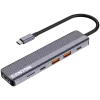 USB Type-C stotelė CANYON DS-17 – HDMI, USB 3.2 Gen 1 A, USB-C, MicroSD, 10000 Mbit/s, pilka