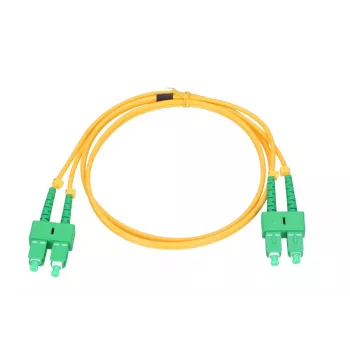 Extralink Patch Cord SC/APC-SC/APC, vienmodis, dupleksas, G657A, 3mm, 2m