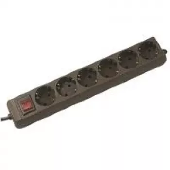 Bachmann Selly Black 6 lizdų ilgintuvas su apsauga nuo vaikų 1,5 m