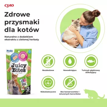 INABA Juicy Bites Homestyle broth and Calamari - katės skanėstai - 3x11,3 g