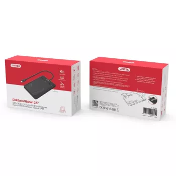 Unitek Y-3036A DiskGuard Raiden – išorinis korpusas 2,5 colio SATA III HDD/SSD su USB-C