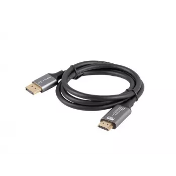 Displayport(M)-HDMI(M) laidas 1M 4K juodas ir sidabrinis