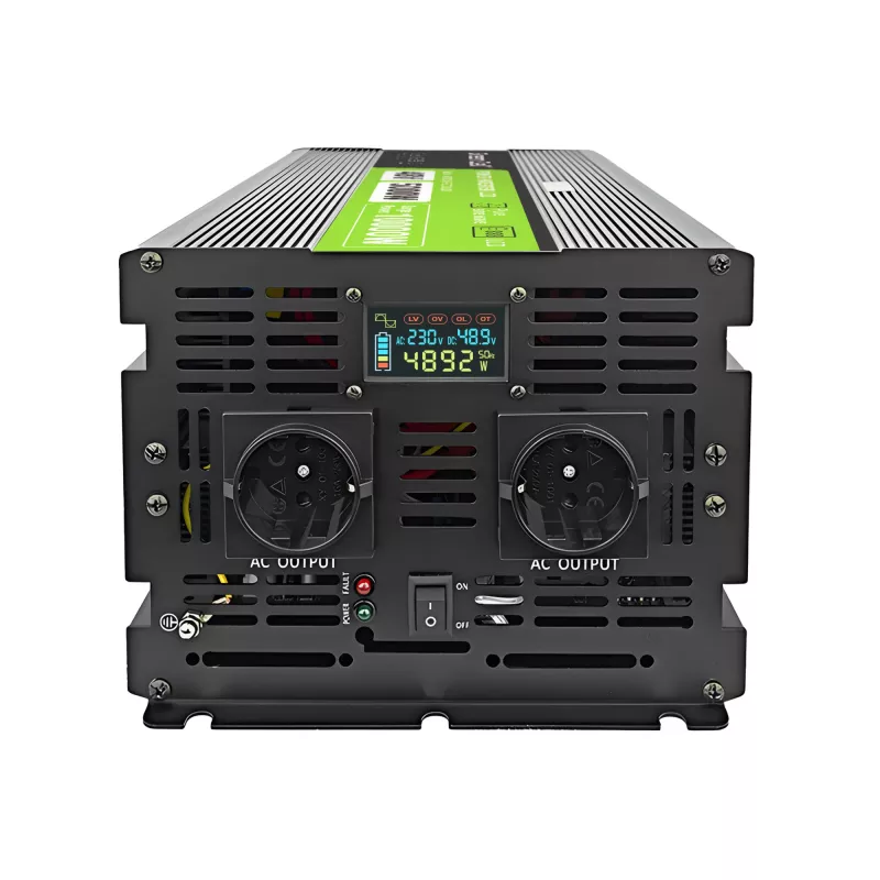 LCD keitiklis 48V 5000W/10000W gryno sinuso su ekranu