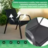 Sodo baldų komplektas Extralink Black Forest du tekstiliniai krėslai + juodas stalas