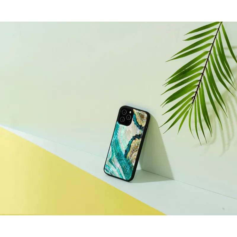 iKins apsauginis dėklas Apple iPhone 12 Pro Max – akvamarino agato dizainas