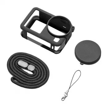 Silicone apsauginis dėklas Puluz su dirželiu, skirtas DJI Osmo Action 6