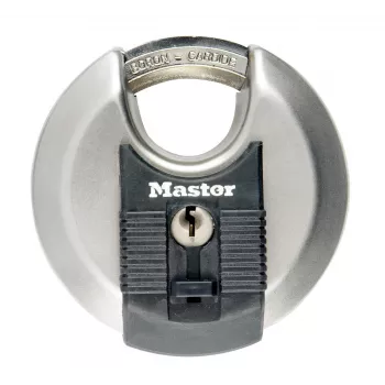 MASTER LOCK Excell diskinis spyna 70 mm nerūdijančio plieno, uždengtas lankelis, skirtingi raktai