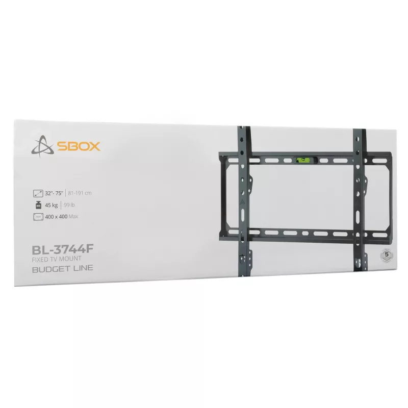 SBOX BL-3744F fiksuotas TV laikiklis (32-75 col./45 kg/400x400 mm)