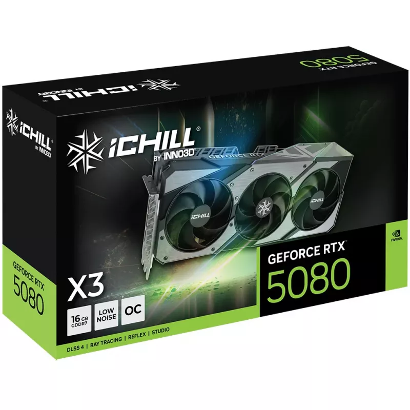INNO3D iChill GeForce RTX 5080 X3 V2 16 GB GDDR7 vaizdo plokštė