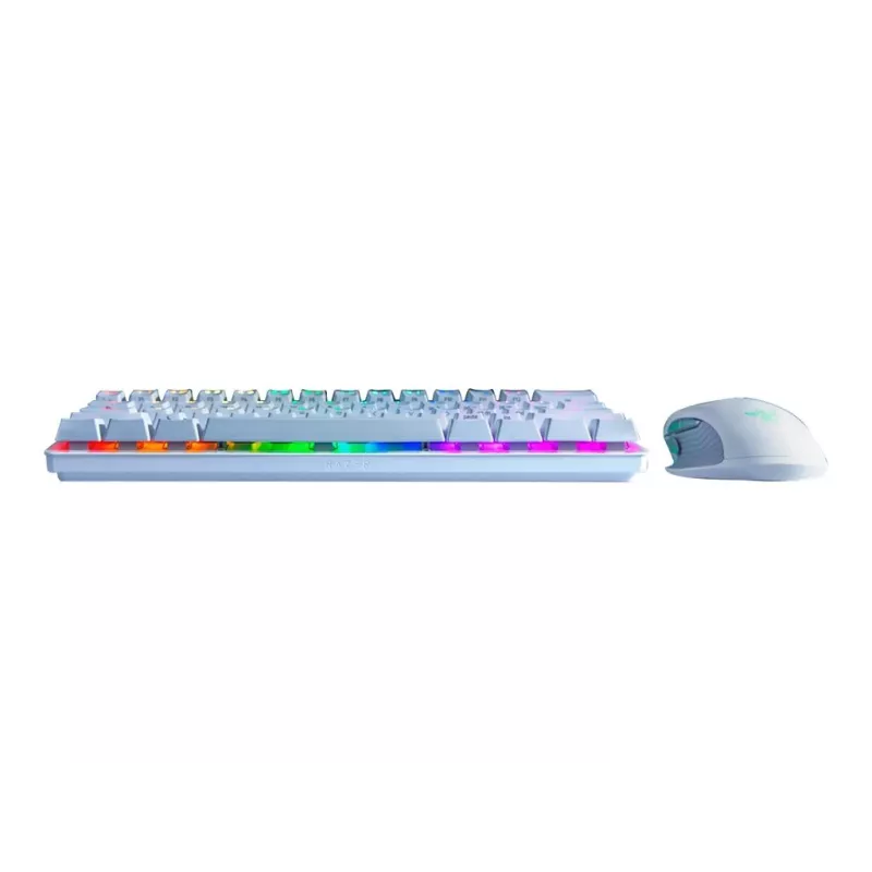 Mechaninė žaidimų klaviatūra Razer Huntsman Mini 60% balta USB QWERTY US International optiniai jungikliai