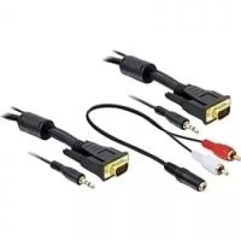 Laido adapteris vaizdo signalui DeLOCK 84452 2 m VGA D-Sub 3,5 mm juodas