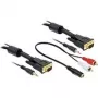 Laido adapteris vaizdo signalui DeLOCK 84452 2 m VGA D-Sub 3,5 mm juodas