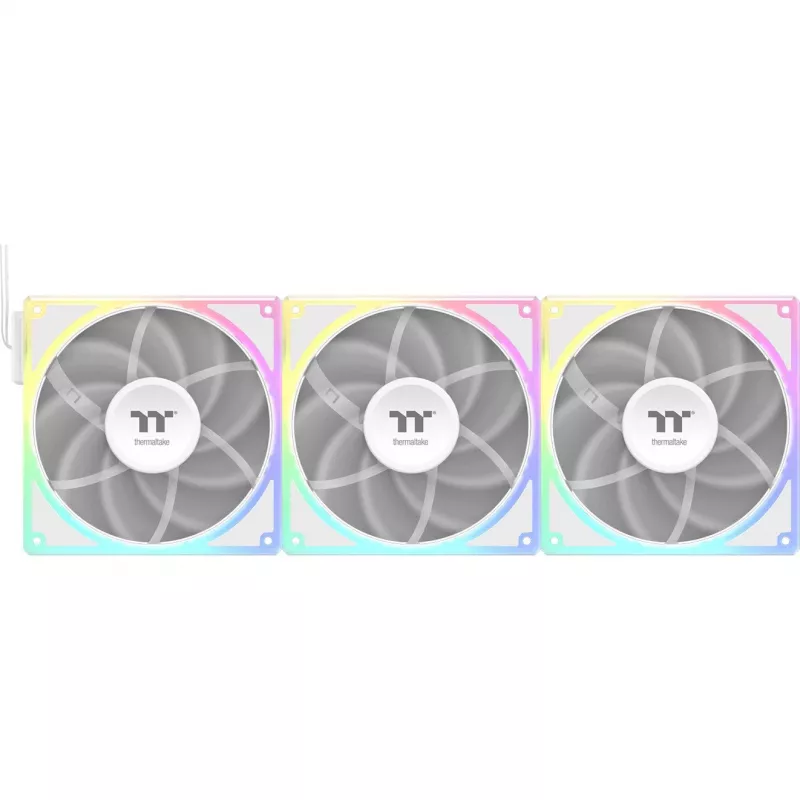 Ventiliatorių rinkinys THERMALTAKE TOUGHFAN EX 140 ARGB Sync White — 140 mm, 3 vnt.