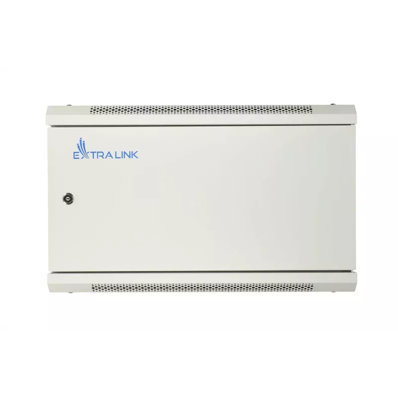 Extralink sieninis stelažas 6U 600x450 pilkas, metalinės durelės