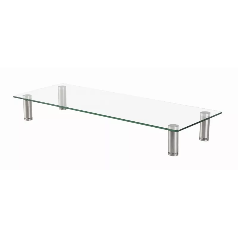 GEMBIRD MS-TABLE-GM-01 stiklinis monitoriaus stovas, juodas, 580×210×90 mm, iki 20 kg