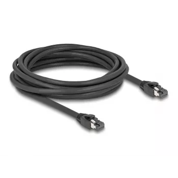 Delock tinklo kabelis RJ-45 (M) į RJ-45 (M) 5,0 m S/FTP CAT 8.1 halogeninis, be užkablių, 40 Gbps, juodas (80236)