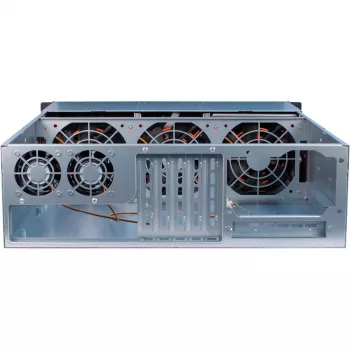 Inter-Tech 3U-30255 stelažinis korpusas, juodas, nerūdijantis plienas