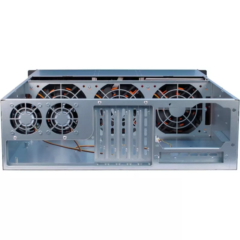 Inter-Tech 3U-30255 stelažinis korpusas, juodas, nerūdijantis plienas