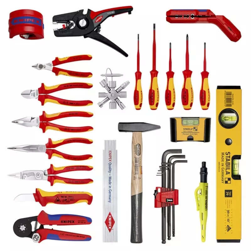 Knipex 00 21 33 E mechaniko įrankių rinkinys 22 įrankiai