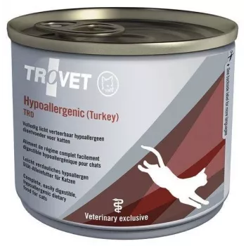TROVET Hipersensibilizuojantis TRD su kalakutu – šlapias ėdalas katėms – 200 g