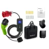 Qoltec Mobile EV automobilio įkroviklis reguliuojamas 2in1 Type2 | 7kW | 230V | CEE 3 kištukas | Wi-fi | LCD | Nešiojamas | Sieninis | 5m