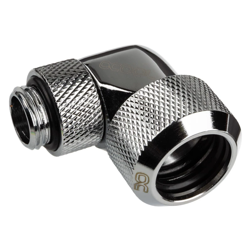 Alphacool 17394 90° kampinė jungtis 16 mm HardTube chromuota