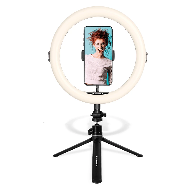 Agfa Arl11 žiedinė šviesa 120 LED vlogui + stovas + nuotolinis valdymas