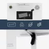 Ergonomiškas stalas mark adler Leader 7.3 White – reguliuojamas aukštis, balta spalva