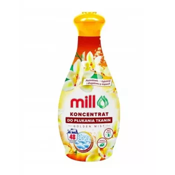 MILL Audinių minkštiklio koncentratas GOLDEN MIST 1,3 l, 48 skalavimų