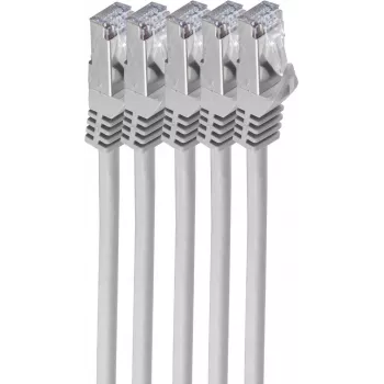 Tinklo kabelis ShiverPeaks BS75515-SET5 5m Cat7 S/FTP Pilka