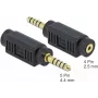 Adapteris garso jungtims DeLOCK 65996 4,4 mm 5 kontaktų – 2,5 mm 4 kontaktų juodas