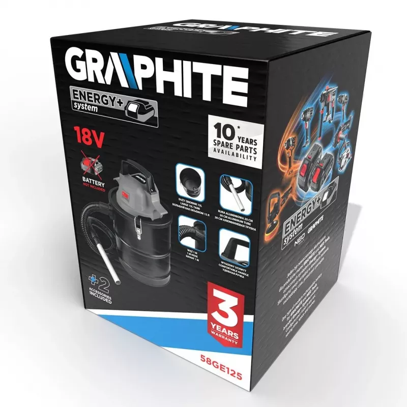Graphite 58GE125 pelenų siurblys