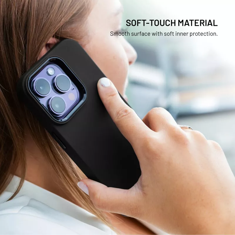 Fiksuotas MagFlow | Galinis dangtelis | Samsung | Galaxy S26 | Skystas silikonas | Juoda
