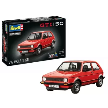 Plastikinis modelis automobilio REVELL VW Golf1 GTI 50 metų 1:24 masteliu