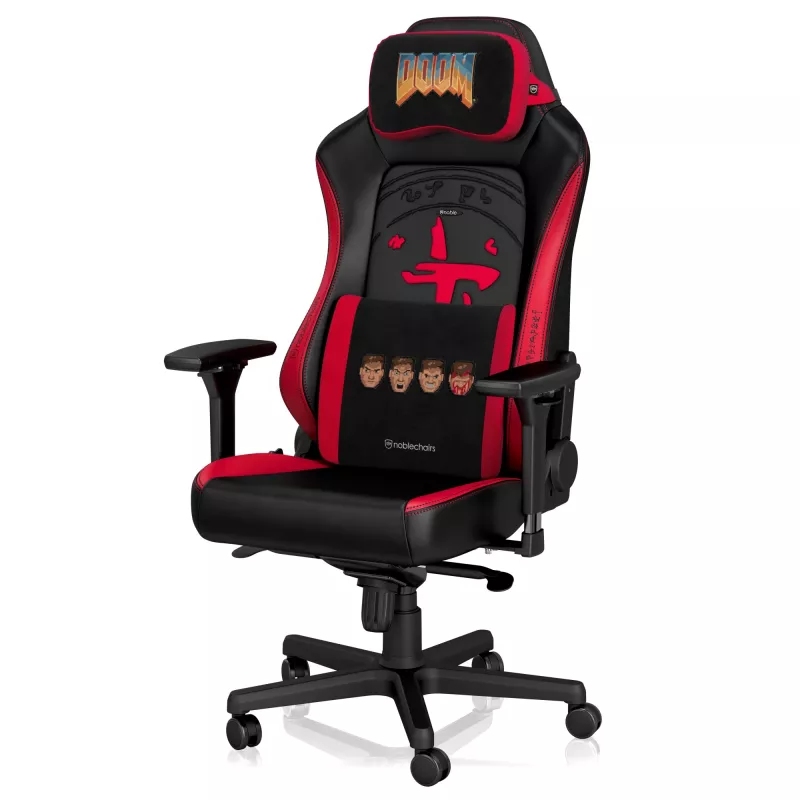 Memory Foam pagalvių rinkinys noblechairs DOOM Retro Edition – ergonomiškos pagalvės žaidimų ir biuro kėdėms