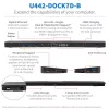 USB-C Dock, trigubas ekranas - 4K HDMI ir DP, VGA, USB 3.2 Gen 1, USB-A/C šakotuvas, GbE, 100W PD įkrovimas