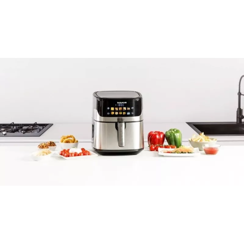 Kepimo skrudintuvas Taurus Air Fry 7S 1600W 6,5L, nerūdijantis plienas, 8 programos, 80–200°C, jutiklinis valdymas