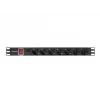 Maitinimo paskirstymo blokas Lanberg PDU-07F-0200-BK, 1U, 7 lizdų, 16 A, 2 m