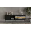 TV spintelė cama meble INSERTO 3D1W 190x40x62 cm juoda su LED