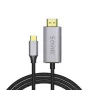 USB-C į HDMI laidas SAVIO CL-199, 2 m, vaizdo ir garso perdavimui