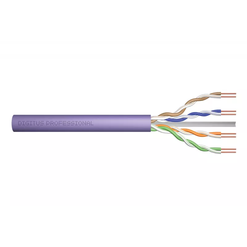 DIGITUS - Biri laido ritė - 100,0 m - UTP - CAT 6 - Violetinė (DK-1613-VH.1)