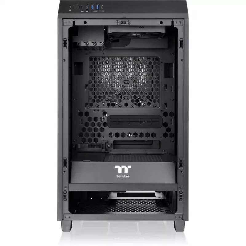 Thermaltake The Tower 200, Mini Tower korpusas, juodas, grūdintas stiklas
