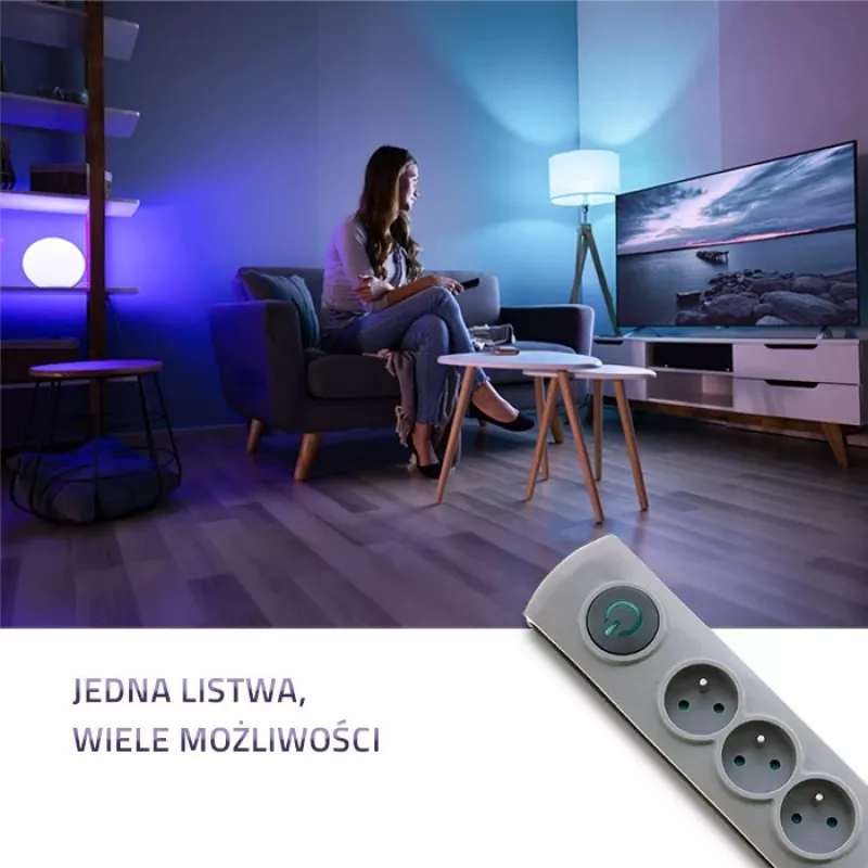 Įtampos apsaugos ilgintuvas Qoltec 50166 Pilka 6 kištukinių lizdų 230V 3m