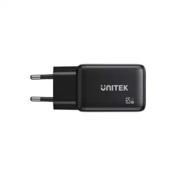 Unitek sieninis įkroviklis GAN 65W su 2x USB-C ir 1x USB-A, Power Delivery 3.0