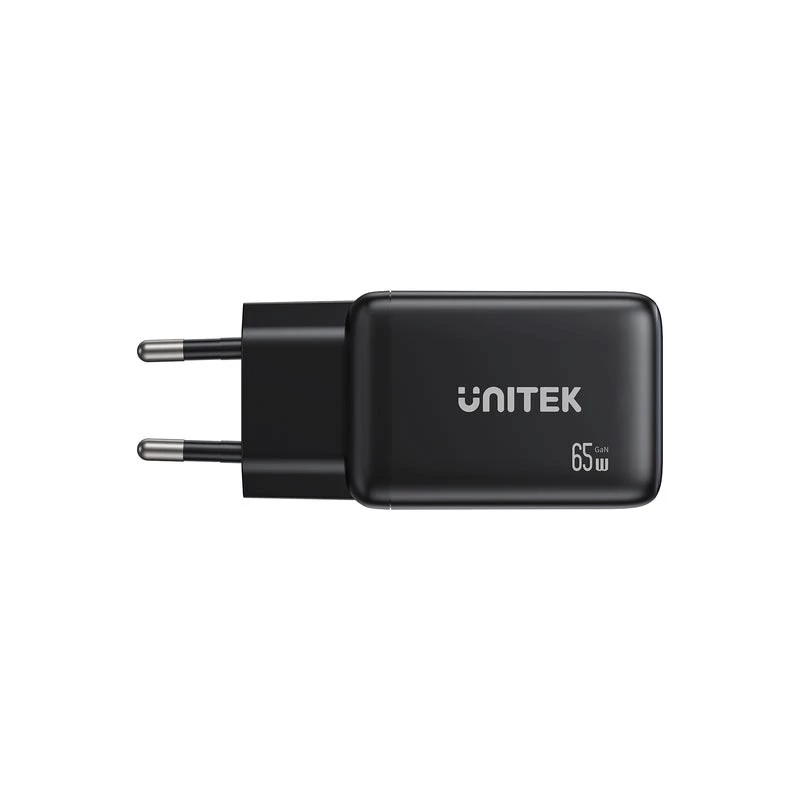 Unitek sieninis įkroviklis GAN 65W su 2x USB-C ir 1x USB-A, Power Delivery 3.0